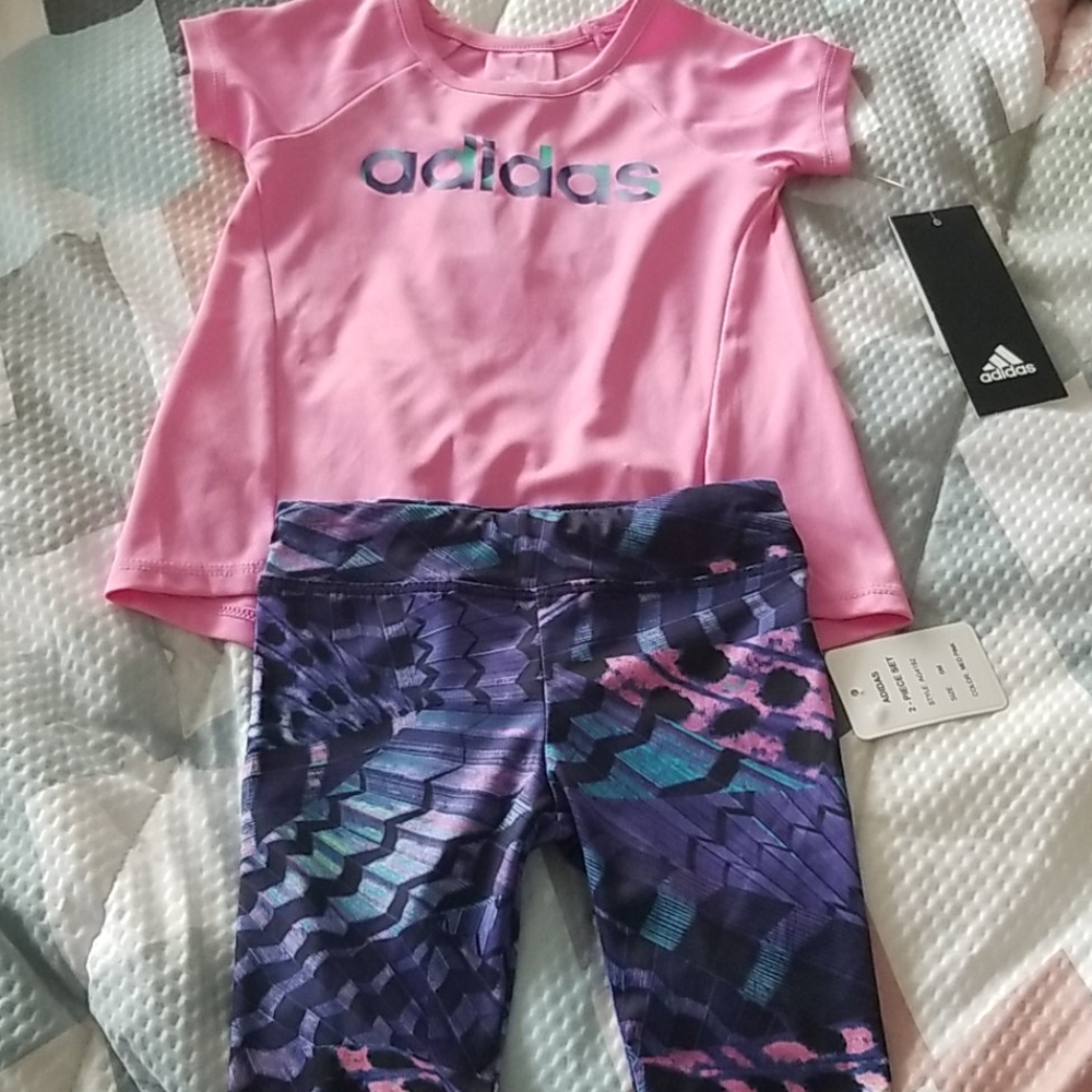 Matching adidas set baby 6 month girl